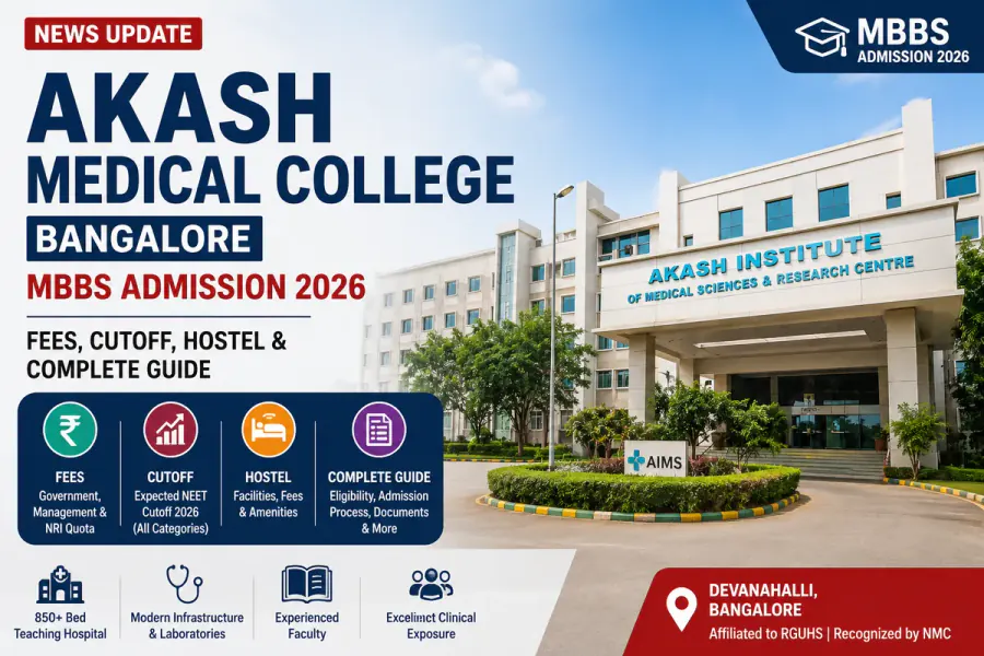 Akash Medical College Bangalore MBBS Admission 2026: Fees, Cutoff, Hostel & Complete Guide