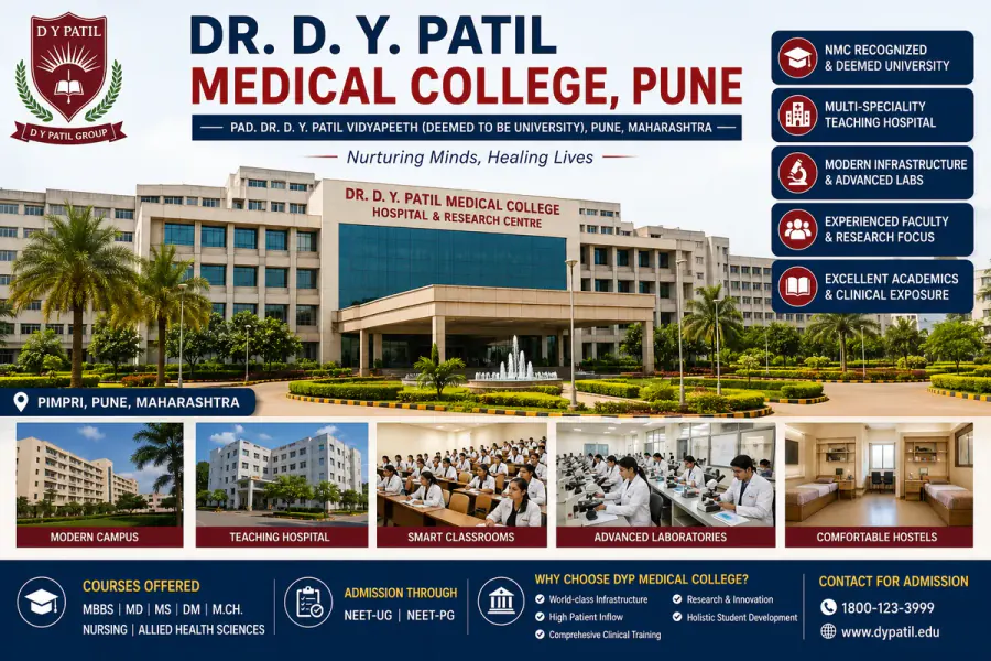 D. Y. Patil Medical College Pune 2026: MBBS Management Quota, Fees, Cutoff & PG Admission