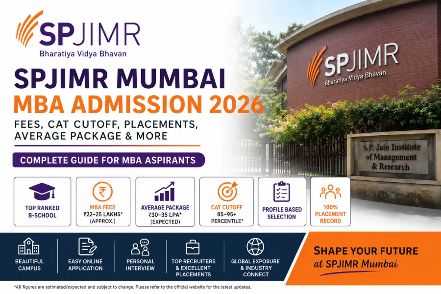 SPJIMR Mumbai MBA Admission 2026: Fees, CAT Cutoff, Placements, Average Package, Eligibility & Application Process