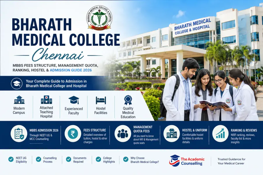  Bharath Medical College Chennai 2026: MBBS Fees Structure, Management Quota, Ranking & Admission Guide