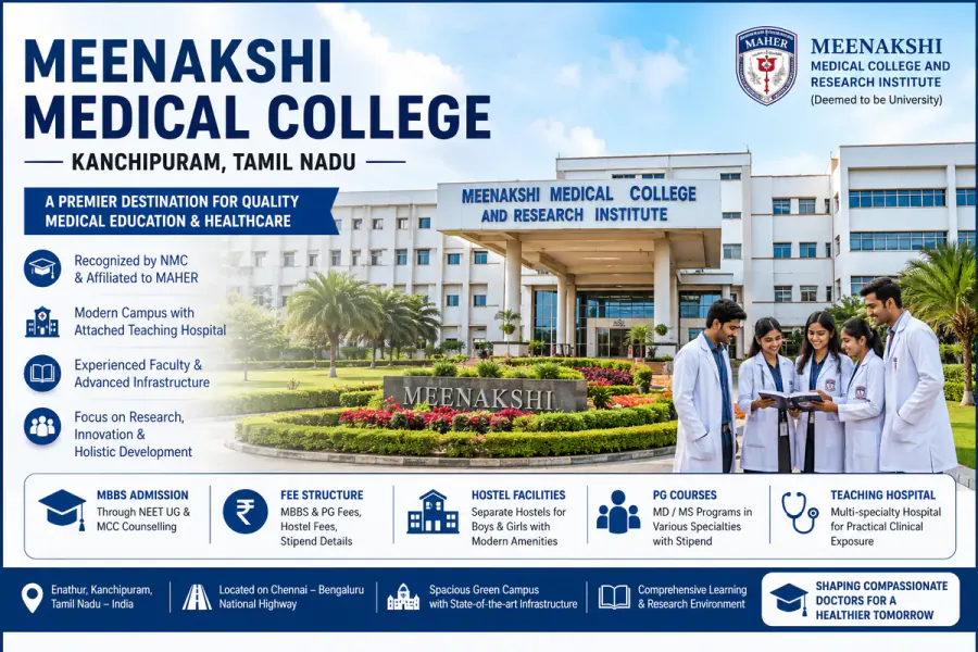 Meenakshi Medical College Kanchipuram 2026: MBBS Fees, Admission, Hostel, Ranking & PG Fees