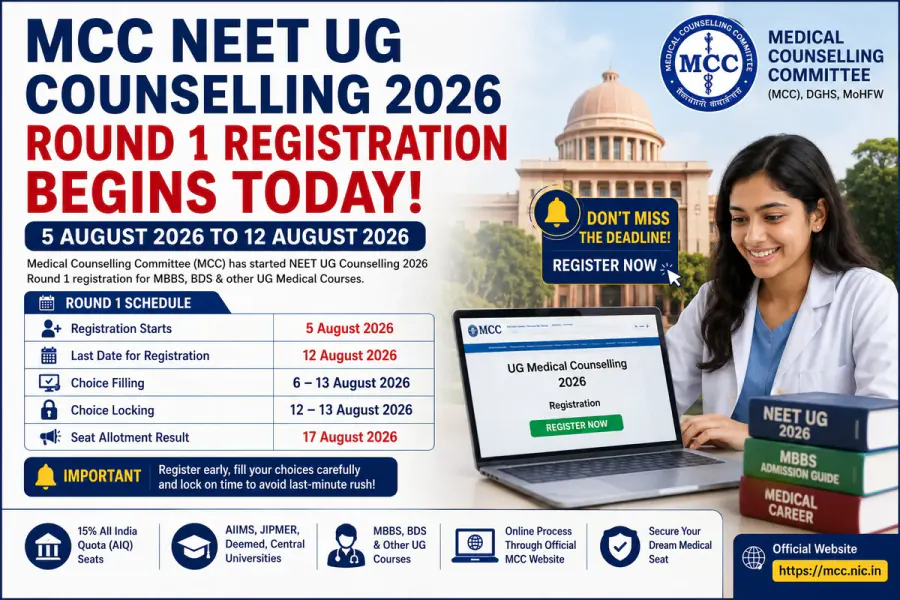 MCC NEET UG Counselling Latest Updates 2026: Round 3, Seat Matrix & Stray Vacancy