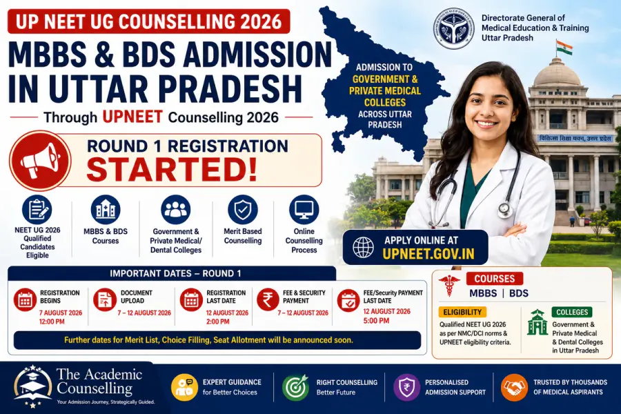 UP NEET UG Counselling 2026: Latest Dates, Registration, Fees, Eligibility & MBBS Admission
