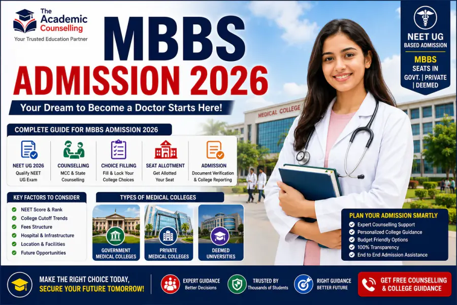 MBBS Admission 2026: NEET Counselling, Fees, Cutoff & College Guide