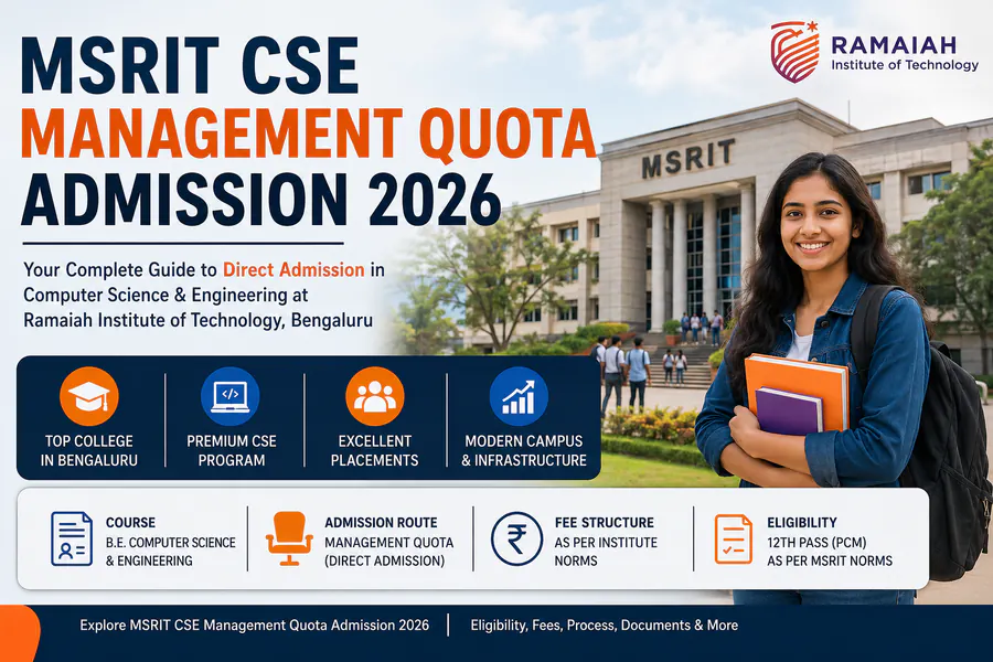 MSRIT CSE Management Quota Admission 2026