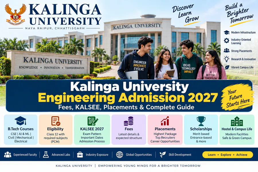Kalinga University Engineering Admission 2027: Fees, KALSEE, Placements & B.Tech Guide