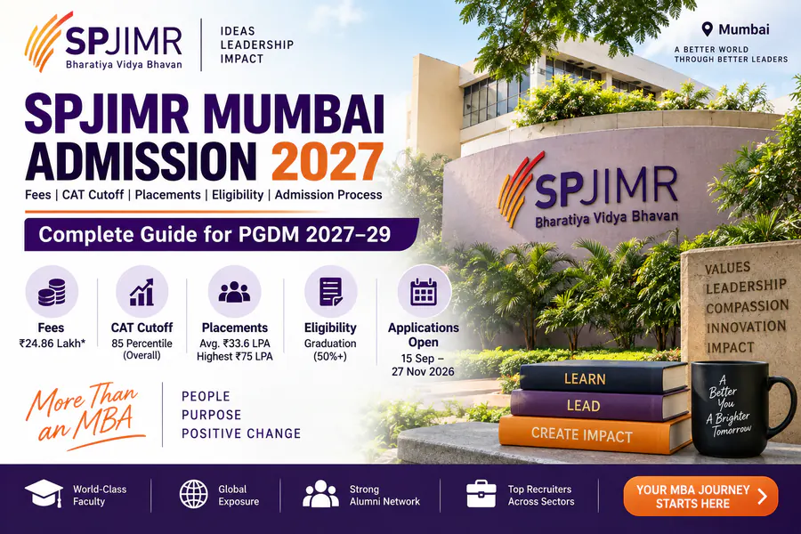 SPJIMR Mumbai Admission 2027: Fees, Cutoff, Placements & Eligibility