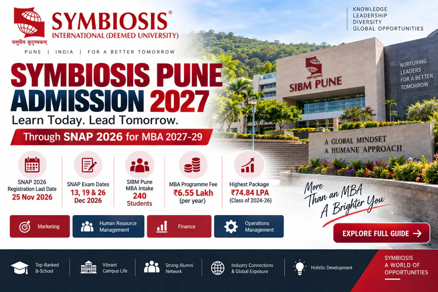  Symbiosis Pune Admission 2027: SNAP, Fees, Cutoff & Placements