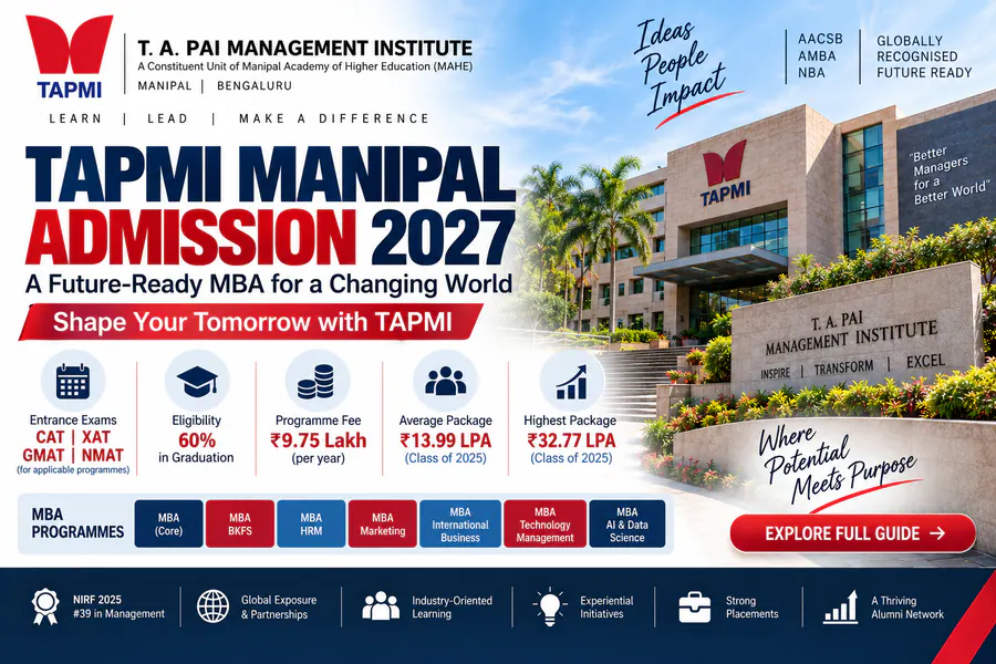  TAPMI Admission 2027: Fees, Cutoff, Eligibility, Courses & Placements