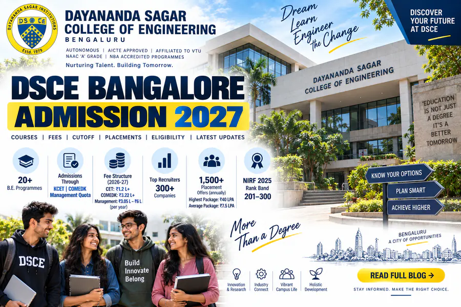 DSCE Bangalore Admission 2027: Fees, Cutoff, Courses & Placements