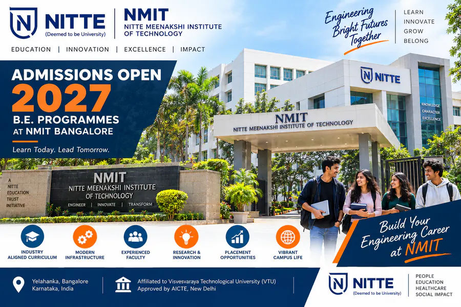 NMIT Bangalore Admission 2027: Fees, Cutoff, Courses & Placements