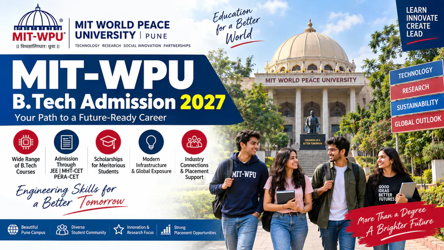 MIT-WPU B.Tech Admission 2027: Fees, Eligibility, JEE, MHT-CET & Dates